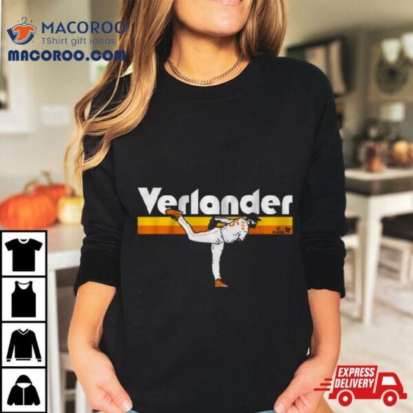 Houston Astros Justin Verlander Action Text Shirt