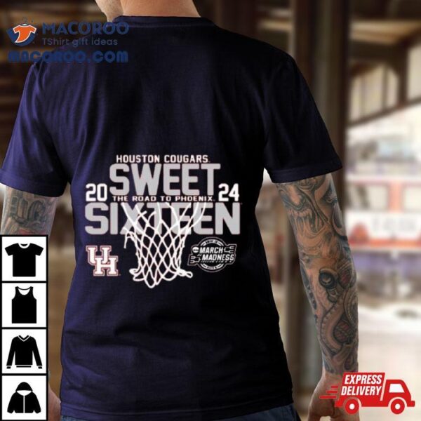 Houston Cougars Sweet Sixteen The Road To Phoenix 2024 Shirt