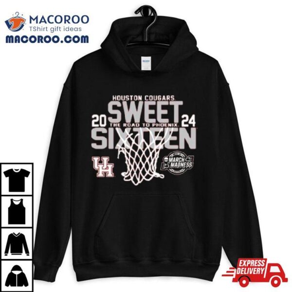 Houston Cougars Sweet Sixteen The Road To Phoenix 2024 Shirt