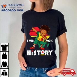 I Am Black History Month Kids Boys Afro African American Tshirt