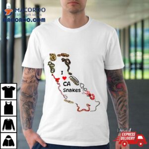 I Love Ca Snakes California Maps Tshirt