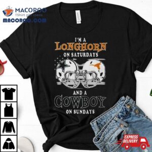 I M A Texas On Saturdays Dallas Cowboys On Sundays Battle Football Tshirt