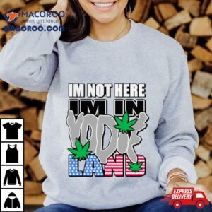 I’m Not Here I’m In Weed Usa Flag Shirt