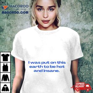 I Was Put On This Earth To Be Hot And Insane Tshirt