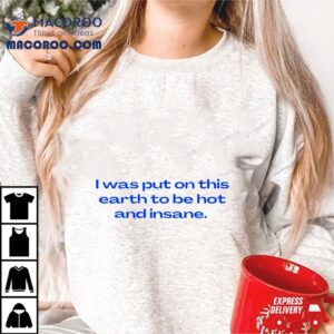 I Was Put On This Earth To Be Hot And Insane Shirt 2 I Was Put On This Earth To Be Hot And Insane Tshirt