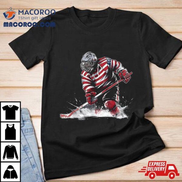 Ice Hockey Tshirt Youth Puck Hockeyplayer Player Shirt