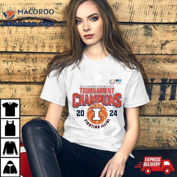 Illinois Fighting Illini 2024 Big Ten Men’s Basketball Conference Tournament Champions Shirt