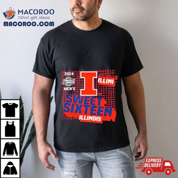 Illinois Fighting Illini 2024 Men’s Basketball Sweet Sixteen Shirt