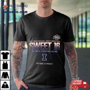 Illinois Fighting Illini Sweet 16 Di Men’s Basketball 2024 The Road To Phoenix Shirt