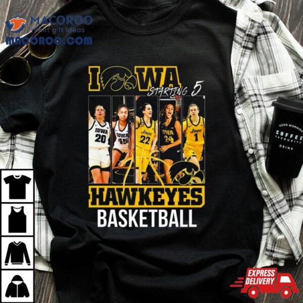 Iowa Hawkeyes Women’s Basketball Starting 5 Shirt