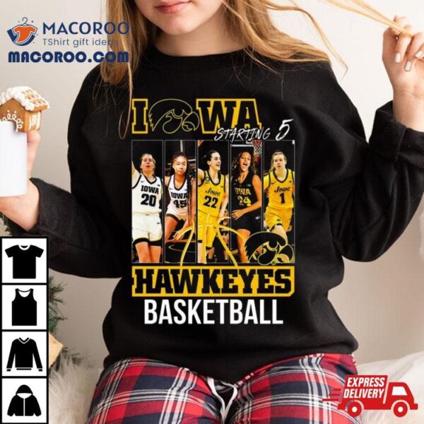 Iowa Hawkeyes Women’s Basketball Starting 5 Shirt