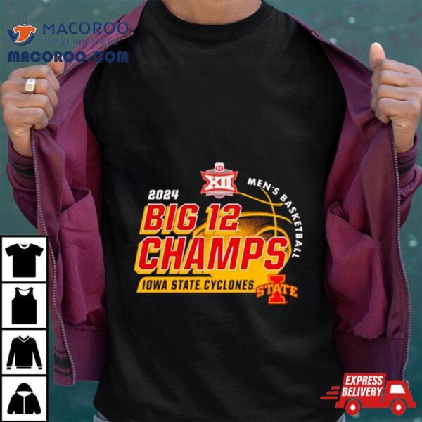 Iowa State Cyclones 2024 Big 12 Men’s Basketball Conference Tournament Champions Locker Room Shirt