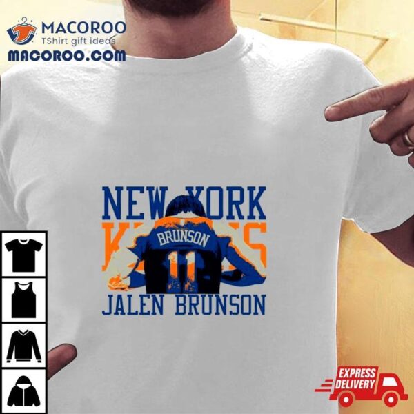 Jalen Brunson Back New York Knicks Player Shirt