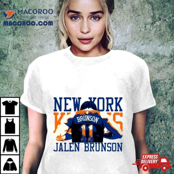 Jalen Brunson Back New York Knicks Player Shirt