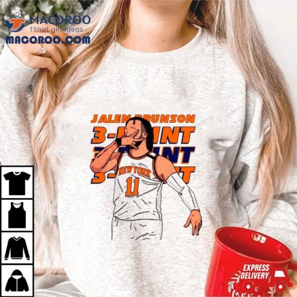 Jalen Brunson Three Point New York Knicks Player Shirt