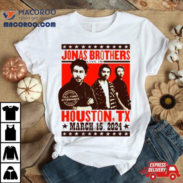 Jonasbrothers Live In Houston Rodeo March 15 2024 Shirt