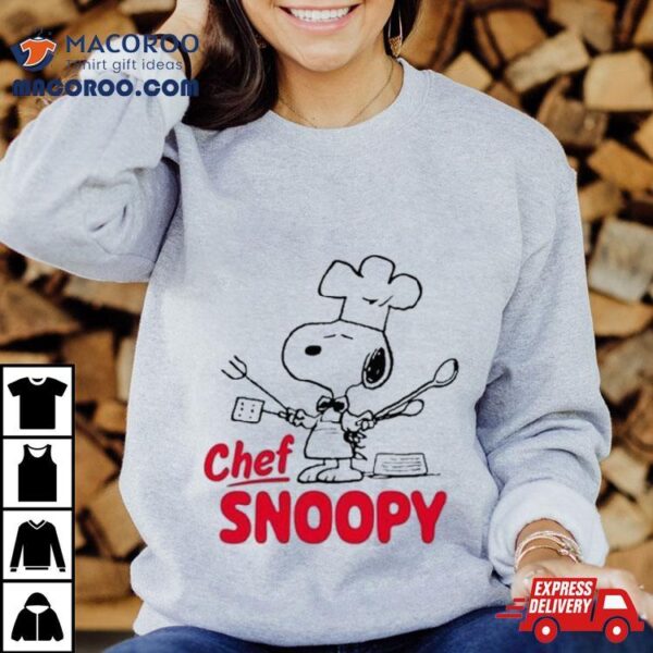 Juniors’ Peanuts Chef Snoopy Shirt