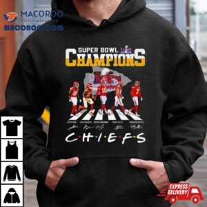 Kansas City Chiefs Abbey Road Super Bowl Lviiii Champions Chiefs Signatures Tshirt