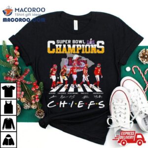 Kansas City Chiefs Abbey Road Super Bowl Lviiii Champions Chiefs Signatures Tshirt