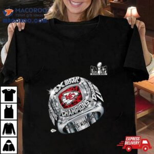 Kansas City Chiefs Four Time Super Bowl Champions Ring Tshirt