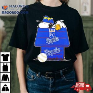 Kansas City Royals Snoopy And Woodstock The Peanuts Baseball Tshirt