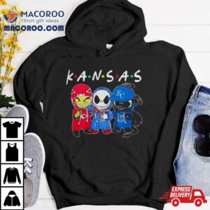 Kansas Sports Teams Jack Skellington X Grinch And Toothless Dragon Tshirt