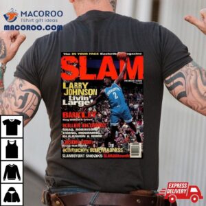 Larry Johnson Charlotte Hornet Livin’ Large Slam Cover Premier Issue Shirt