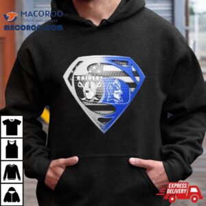 Las Vegas Raiders And Duke Blue Devils Superman Sports Tshirt