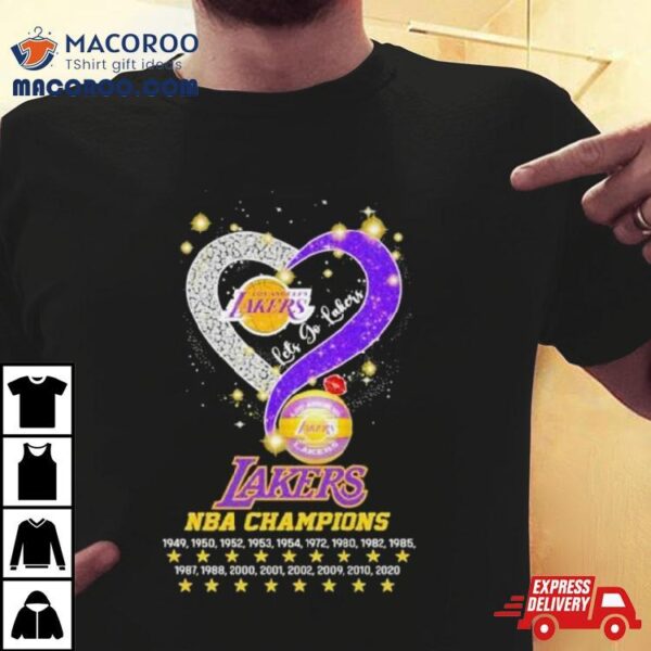 Let’s Go Los Angeles Lakers Nba Champions 1949 2020 Diamond Hearshirt