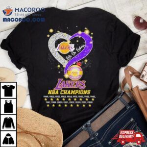 Let S Go Los Angeles Lakers Nba Champions Diamond Hear Tshirt