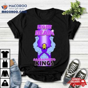 Light The Beam Sacramento Kings Monster Skull Yellow Tshirt