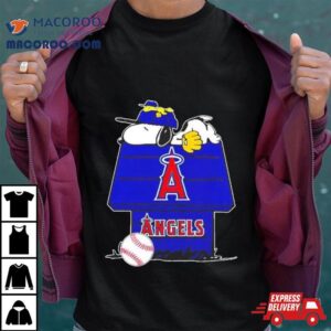 Los Angeles Angels Snoopy And Woodstock The Peanuts Baseball Shirt