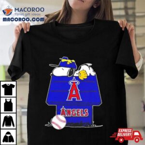 Los Angeles Angels Snoopy And Woodstock The Peanuts Baseball Shirt