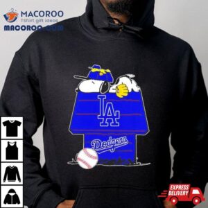 Los Angeles Dodgers Snoopy And Woodstock The Peanuts Baseball Tshirt