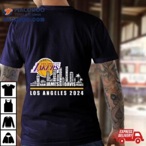 Los Angeles Lakers Skyline Players Names Tshirt