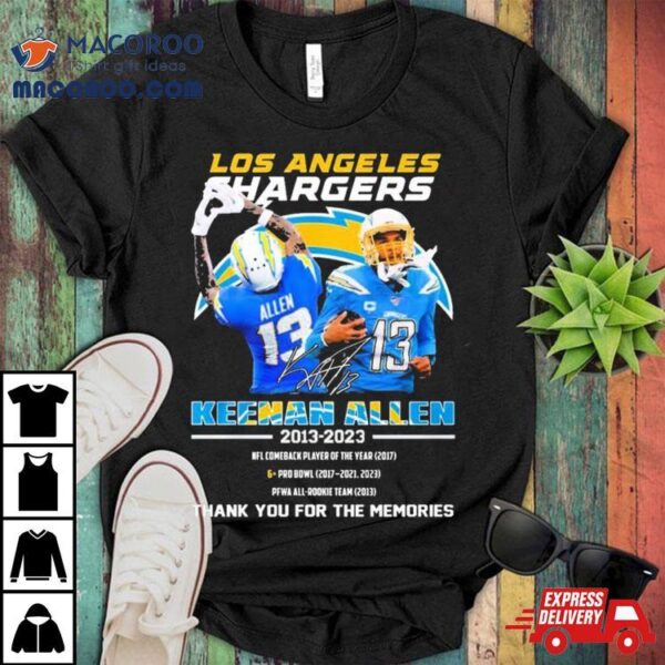 Los Angeles Rams Keenan Allen 2013 2023 Thank You For The Memories Signatures Shirt