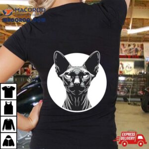 Majestic Dark Sphinx Black Cat Portraishirt