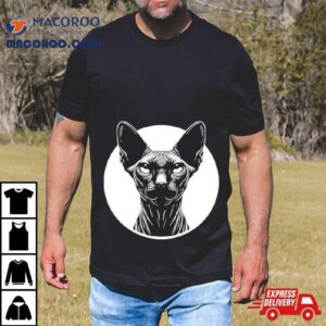 Majestic Dark Sphinx Black Cat Portrai Tshirt