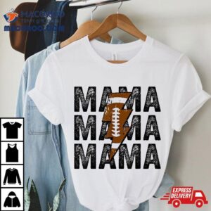 Mama Lightning Bolt Game Day Football Season Mom Tshirt