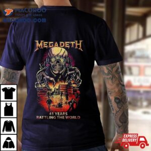 Megadeth Years Rattling The World Black Version Skeleton Tshirt