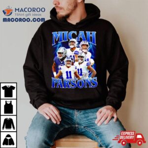 Micah Parsons Number Dallas Cowboys Football Player Portrait Lightning Tshirt