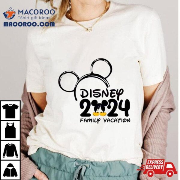 Mickey Mouse Head Disney 2024 Family Vacation Shirt