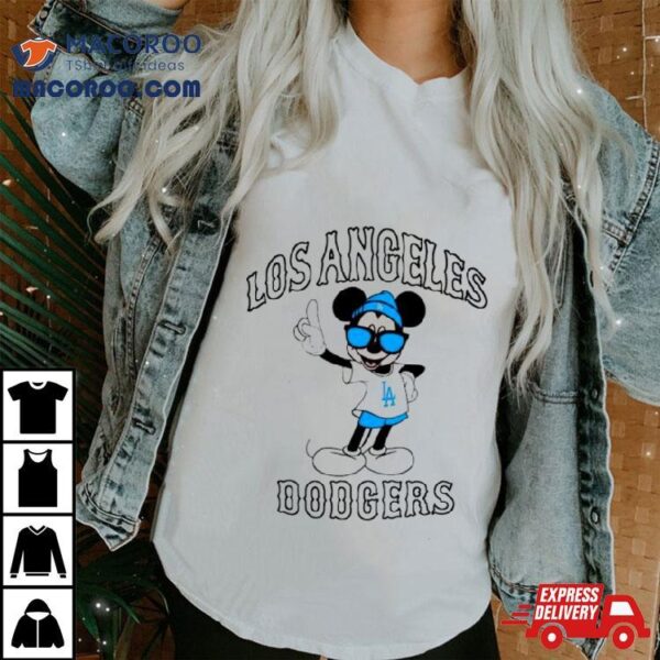 Mickey Mouse Los Angeles Dodgers Baseball Shirt