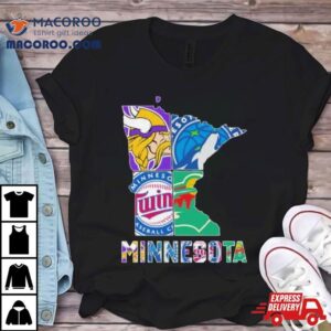 Minnesota Sports Team Logo Map Tshirt