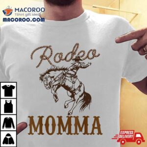 Momma St First Birthday Cowboy Mom Western Rodeo Party Tshirt