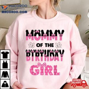 Mommy Of The Birthday Girl Mouse Theme Party Tshirt