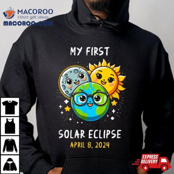 My First Total Solar Eclipse April 8 2024 Toddler Kids Shirt