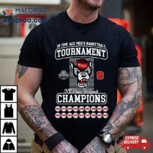 Nc State Wolf Time Acc Men S Basketball Tournament Champions Tshirt