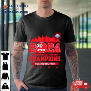 Nc State Wolfpack Acc Men S Basketball Tournament Champions Skyline Tshirt