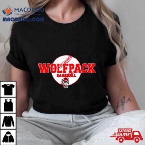 Nc State Wolfpack Wolfhead Baseball Logo Shirt